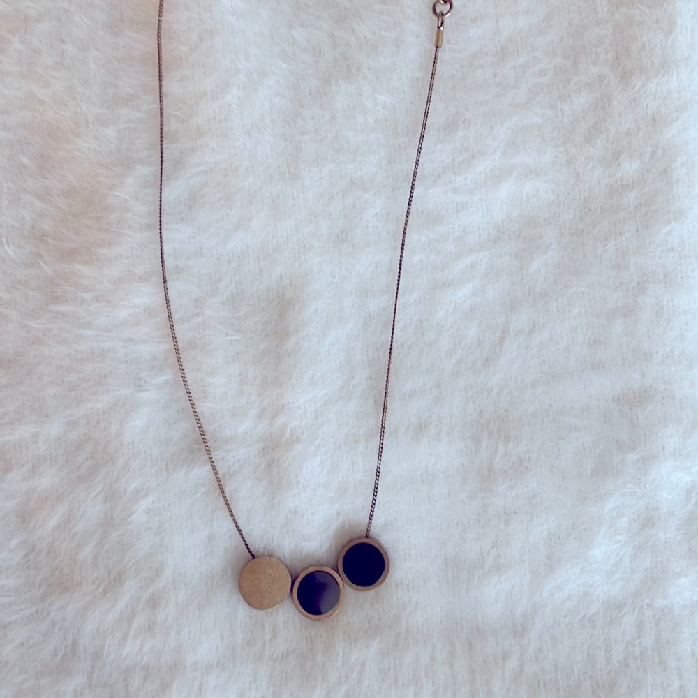 Madewell black charms necklace and no brand cuff